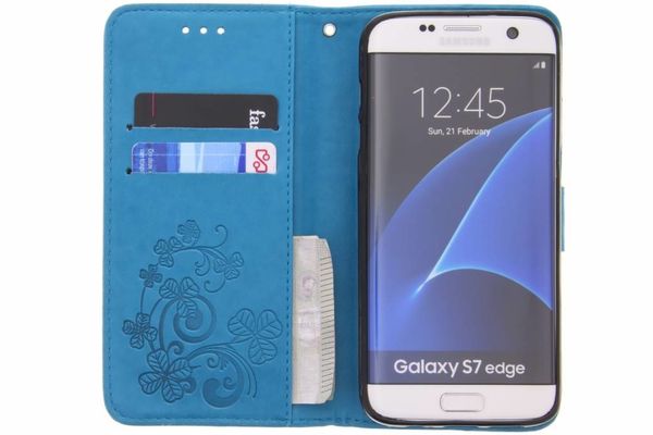 Etui de téléphone Fleurs de Trèfle Samsung Galaxy S7 Edge