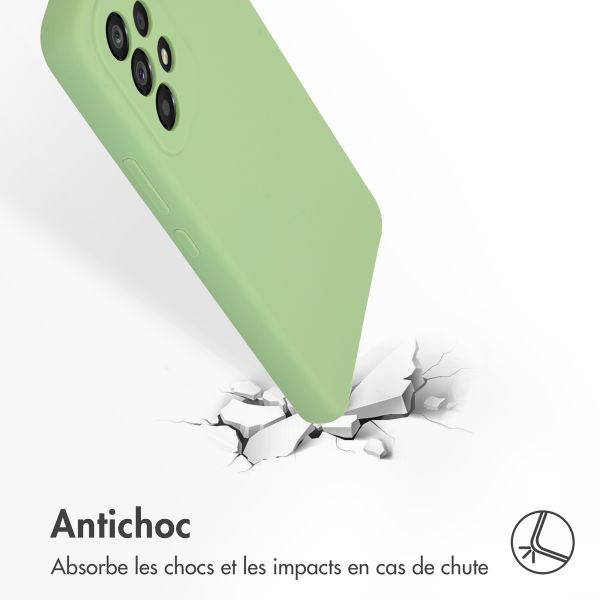 Accezz Coque Liquid Silicone Samsung Galaxy A53 - Vert