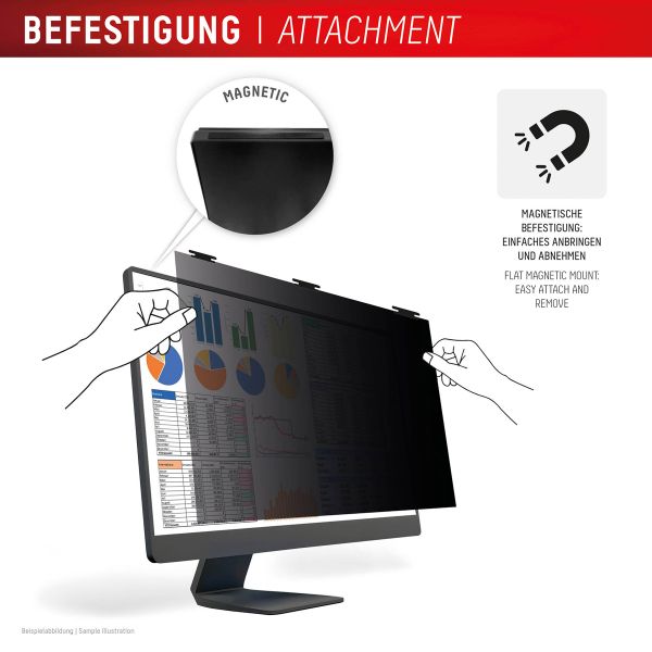 Displex Protection d'écran magnetique Privacy Safe Desktop 21,5 pouces - Universel - 16:9
