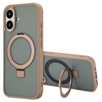 Accezz Coque Ring Stand avec MagSafe iPhone 16 - Brown