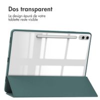 imoshion Coque tablette rigide Trifold Samsung Galaxy Tab S10 Plus / Tab S9 Plus / Tab S9 Plus FE 12.4 pouces - Vert