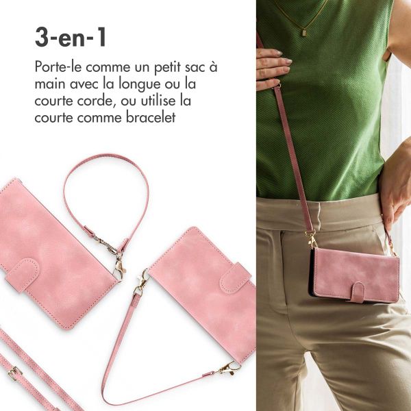 imoshion Etui de télephone portefeuille avec cordon Apple iPhone 15 - Rose