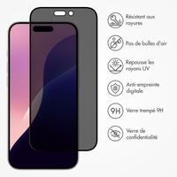 Accezz Protection d'écran en verre trempé Privacy Apple iPhone 16 Pro Max / 17 Pro Max