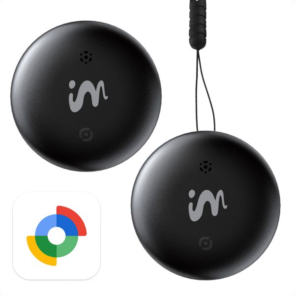 imoshion Wireless Tag - Tracker Bluetooth pour Android - 2 pack - Noir