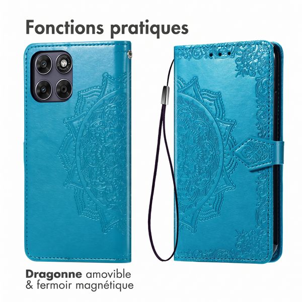 imoshion Etui de télephone Mandala Motorola Moto G77 - Turquoise
