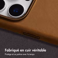 Accezz Coque MagSafe en cuir vintage Apple iPhone 16 Pro Max - Tabacco Cognac