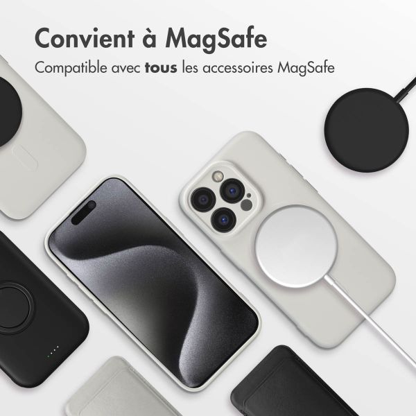 imoshion Coque Couleur avec MagSafe iPhone 15 Pro - Beige