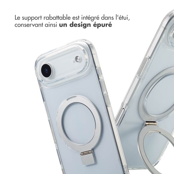 Accezz Coque Ring Stand avec MagSafe Apple iPhone Air - Transparent