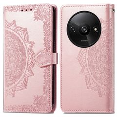 imoshion Etui de téléphone portefeuille Mandala Xiaomi Redmi A3 - Rose Dorée