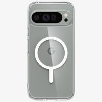 Spigen Coque Ultra Hybrid Metal Ring MagFit Google Pixel 9 Pro XL - Transparent / Blanc