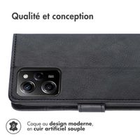 imoshion Étui de téléphone portefeuille Luxe Xiaomi Poco X5 Pro 5G - Noir