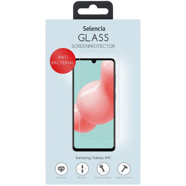 Selencia Protection d'écran en verre trempé antibactérienne en verre Galaxy A41