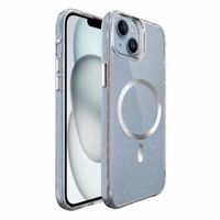 imoshion Coque arrière transparente Pailletée avec MagSafe Apple iPhone 14 - Argent