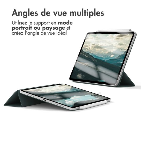 imoshion Magnetic etui de téléphone portefeuille Apple iPad Air 11 pouces (2025) M3 / (2024) M2 / Air 5 (2022) / Air 4 (2020) - Vert foncé