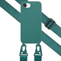 Selencia Coque silicone avec cordon amovible iPhone 16e - Vert foncé