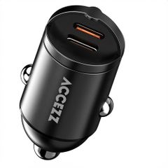 Accezz Chargeur de voiture | Chargeur rapide avec 2 ports - 2x USB-C 65 watts - Noir