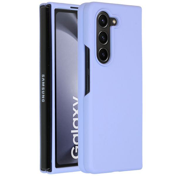 Accezz Coque Liquid Silicone Samsung Galaxy Z Fold 5 - Violet