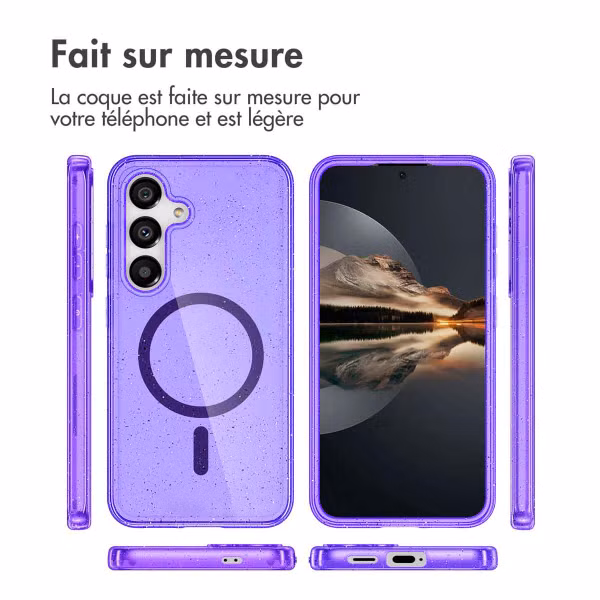 imoshion Coque Pailletée avec MagSafe Samsung Galaxy S25 Plus - Violet