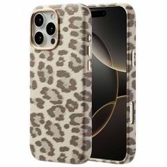 Selencia Coque Sabi imprimé panthère avec MagSafe Apple iPhone 16 Pro Max - Soft Ivory