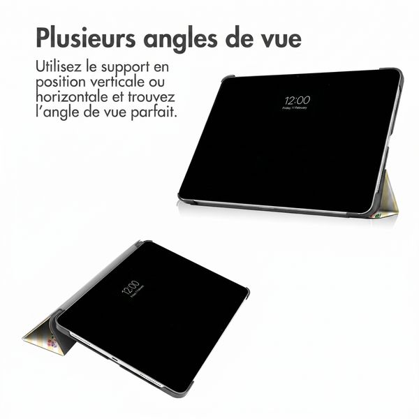 imoshion Coque tablette Design Trifold Apple iPad Air 11 pouces (2026) M4 / (2025) M3 / (2024) M2 / Air 5 (2022) / Air 4 (2020) - Garden Stripes