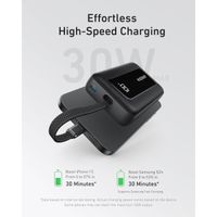 Anker Batterie externe Zolo | 20.000 mAh - 30 Watt - Avec câble USB-C intégré - Noir