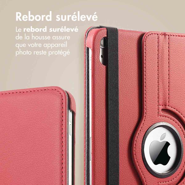 imoshion Coque tablette rotatif à 360° Apple iPad 11 (2025) 11 pouces A16 / iPad 10 (2022) 10.9 pouces - Rouge foncé