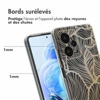 imoshion Coque Design Xiaomi Redmi Note 12 Pro (5G) - Golden Leaves Transparent
