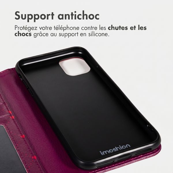 imoshion Étui de télephone portefeuille Design Apple iPhone 11 - Crush Check Coral Dust