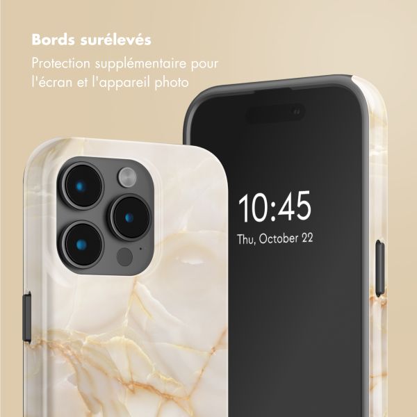 Selencia Coque arrière Vivid avec MagSafe Apple iPhone 15 Pro - Golden Beige Marble