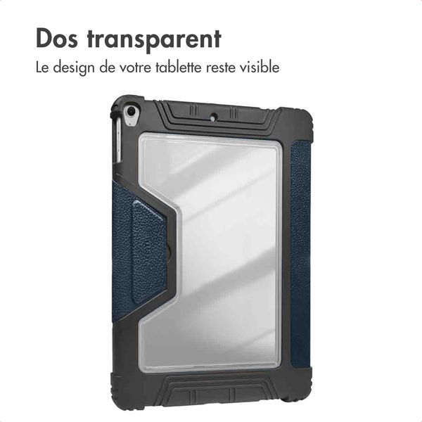 Accezz Coque tablette Rugged Trifold Apple iPad 11 (2025) 11 pouces A16 / iPad 10 (2022) 10.9 pouces - Bleu foncé