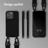 Selencia Coque silicone avec cordon amovible iPhone 14 Pro - Noir