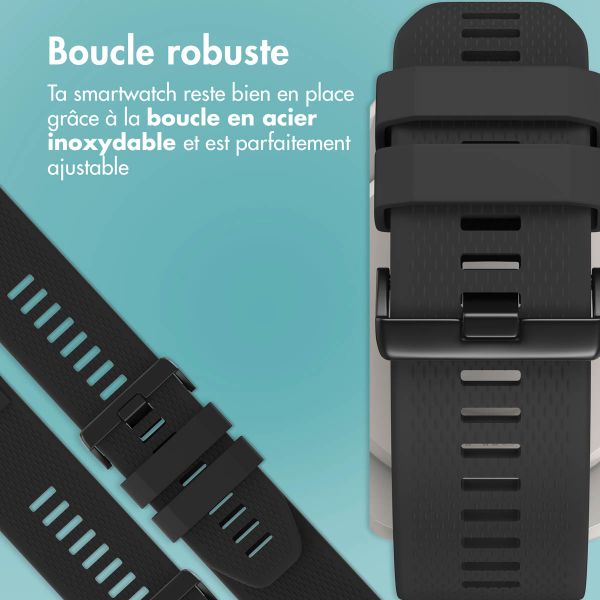 imoshion Bracelet QuickFit® en silicone  - Connexion Garmin 26 mm - Noir