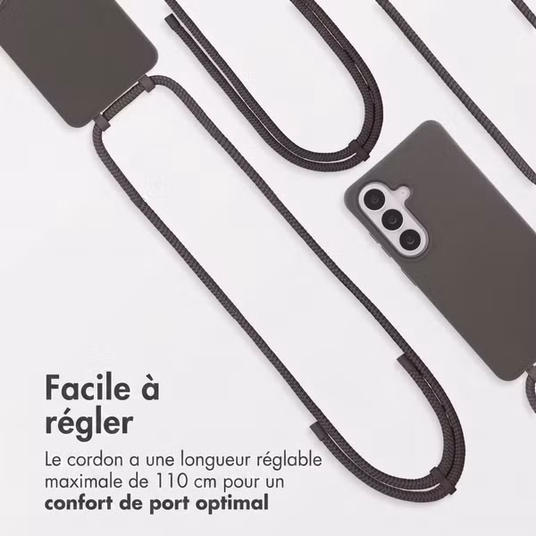 imoshion Coque arrière Color avec cordon amovible et MagSafe Samsung Galaxy S26 - Black Coffee