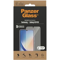 PanzerGlass Protection d'écran Ultra-Wide Fit Anti-bactérienne Samsung Galaxy A34 (5G)