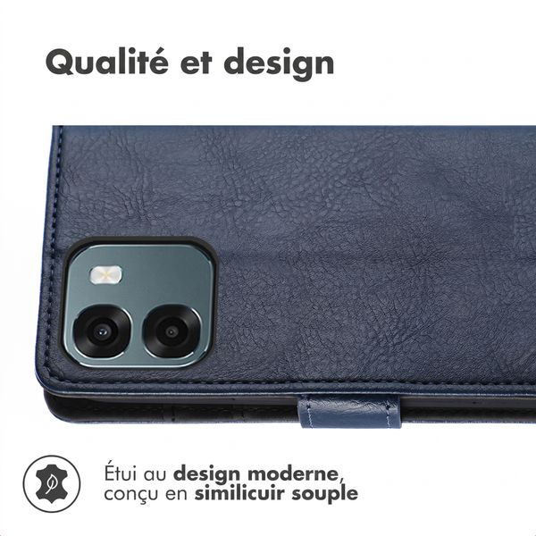 imoshion Étui de télephone portefeuille de luxe Oppo A6 (5G) - Bleu foncé