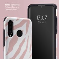 Selencia Coque arrière Vivid Tough Huawei P30 Lite - Colorful Zebra Old Pink