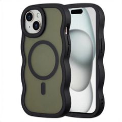 Selencia Coque arrière Wavy avec MagSafe Apple iPhone 15 - Noir