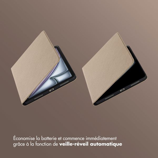 Selencia Coque tablette Riva Apple iPad Air 11 pouces (2025) M3 / (2024) M2 / Air 5 (2022) / Air 4 (2020) - Beige