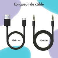 imoshion Casque sans fil pour enfants Unicorn LED Light - Limiteur de décibels - Avec câble AUX - Lavender Lilac / Soft Blue