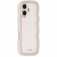 Holdit Coque Wavy iPhone 16 Plus - Light Beige / Transparent