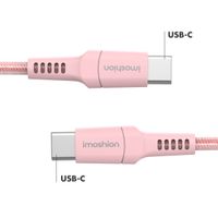 imoshion Braided USB-C vers câble USB-C - 1 mètre - Rose