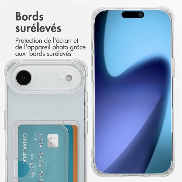 imoshion Coque silicone avec porte-cartes Apple iPhone Air - Transparent