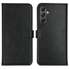 Selencia Étui portefeuille en cuir véritable Samsung Galaxy A25 (5G) - Noir
