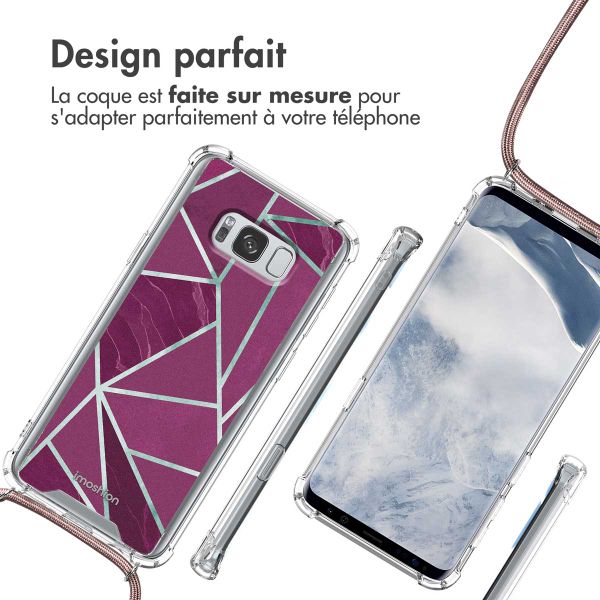 imoshion Coque Design avec cordon Samsung Galaxy S8 - Bordeaux Graphic