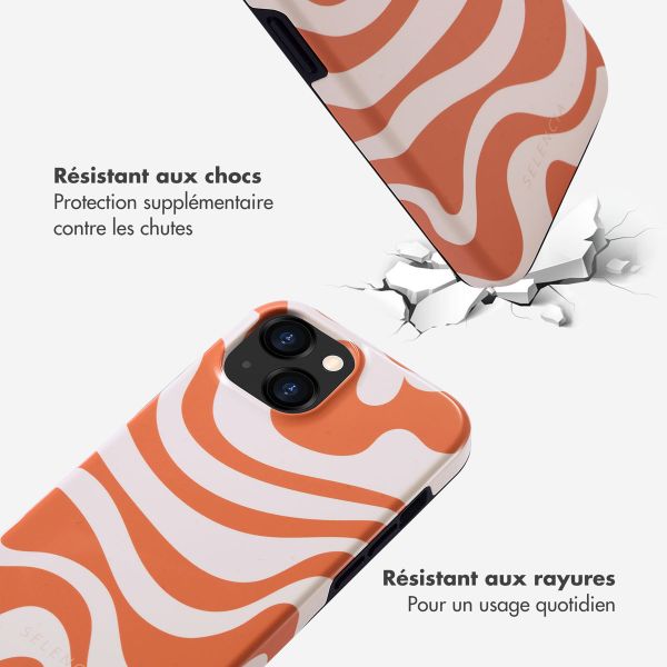 Selencia Coque arrière Vivid Tough iPhone 15  - Dream Swirl Orange