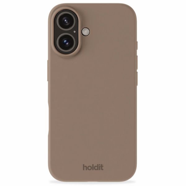 Holdit Coque Silicone iPhone 16 Plus - Mocha Brown