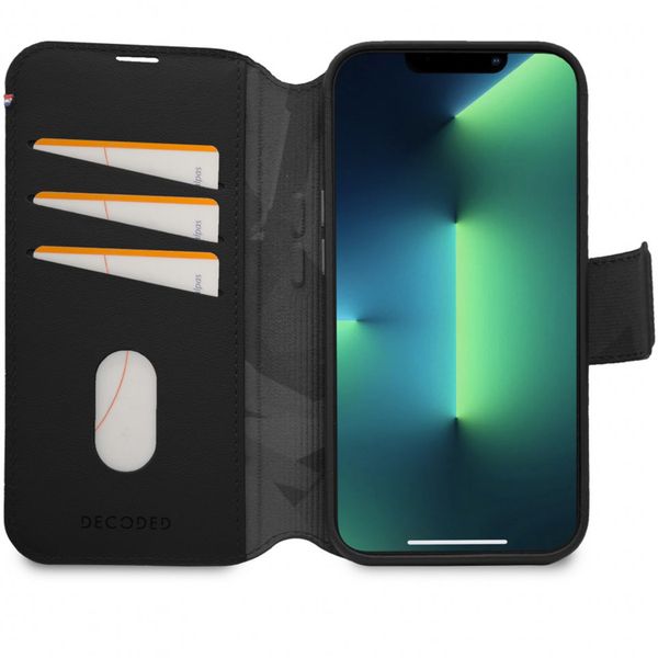 Decoded Portefeuille détachable 2 en 1 en cuir Apple iPhone 14 Pro - Noir