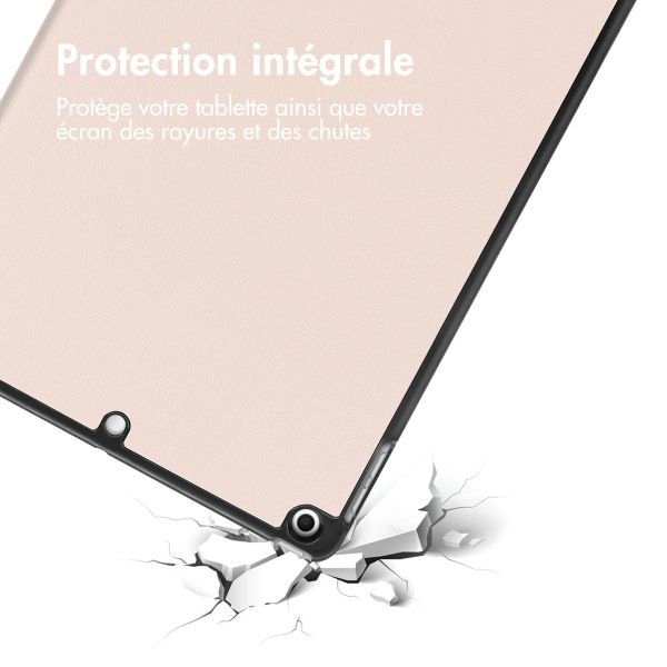 imoshion Coque tablette Trifold iPad 9 (2021) 10.2 pouces / iPad 8 (2020) 10.2 pouces / iPad 7 (2019) 10.2 pouces - Beige