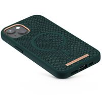 Njorð Collections Coque Salmon Leather MagSafe iPhone 13 - Dark Green