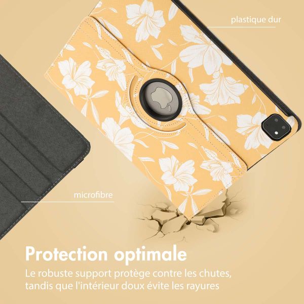 imoshion Coque tablette Design rotatif à 360° iPad Air 13 pouces (2025) M3 / (2024) M2 - Yellow Flowers